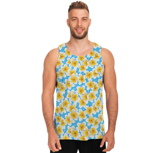 Frangipani On The Water Pattern Print Men's Tank Top