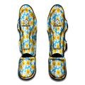 Frangipani On The Water Pattern Print Muay Thai Shin Guards