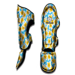 Frangipani On The Water Pattern Print Muay Thai Shin Guard