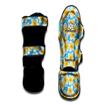 Frangipani On The Water Pattern Print Muay Thai Shin Guard