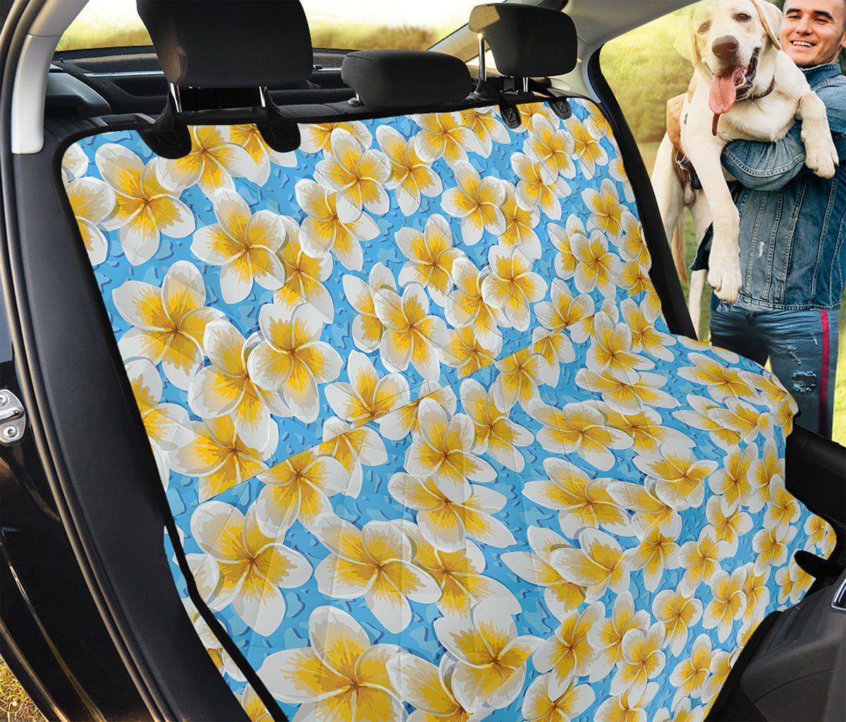 Frangipani On The Water Pattern Print Pet Car Back Seat Cover