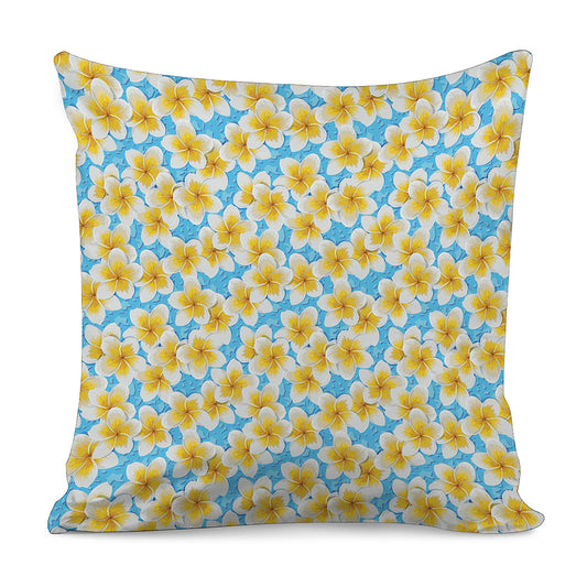 Frangipani On The Water Pattern Print Pillow Cover