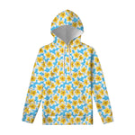 Frangipani On The Water Pattern Print Pullover Hoodie