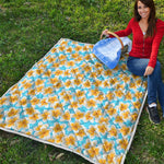 Frangipani On The Water Pattern Print Quilt