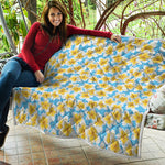 Frangipani On The Water Pattern Print Quilt