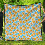 Frangipani On The Water Pattern Print Quilt