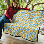Frangipani On The Water Pattern Print Quilt