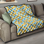 Frangipani On The Water Pattern Print Quilt