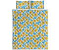 Frangipani On The Water Pattern Print Quilt Bed Set