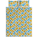 Frangipani On The Water Pattern Print Quilt Bed Set