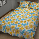 Frangipani On The Water Pattern Print Quilt Bed Set