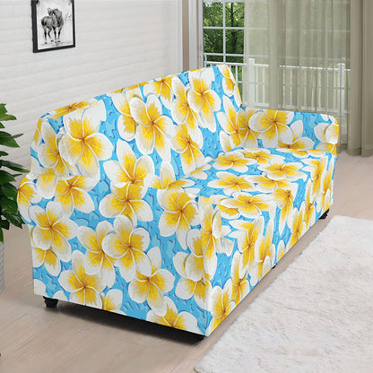 Frangipani On The Water Pattern Print Sofa Cover