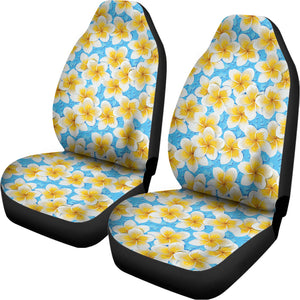 Frangipani On The Water Pattern Print Universal Fit Car Seat Covers