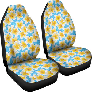 Frangipani On The Water Pattern Print Universal Fit Car Seat Covers