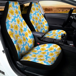 Frangipani On The Water Pattern Print Universal Fit Car Seat Covers