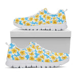 Frangipani On The Water Pattern Print White Sneakers