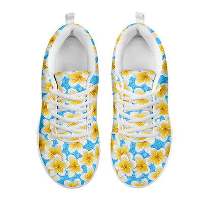 Frangipani On The Water Pattern Print White Sneakers