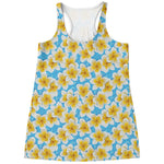 Frangipani On The Water Pattern Print Women's Racerback Tank Top