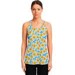 Frangipani On The Water Pattern Print Women's Racerback Tank Top