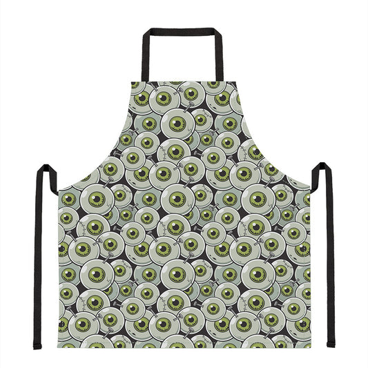 Frankenstein Eyeball Pattern Print Apron