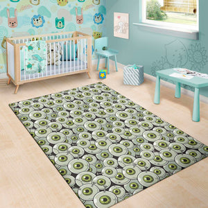 Frankenstein Eyeball Pattern Print Area Rug