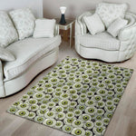 Frankenstein Eyeball Pattern Print Area Rug