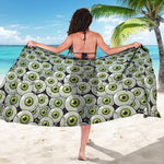 Frankenstein Eyeball Pattern Print Beach Sarong Wrap