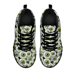 Frankenstein Eyeball Pattern Print Black Sneakers