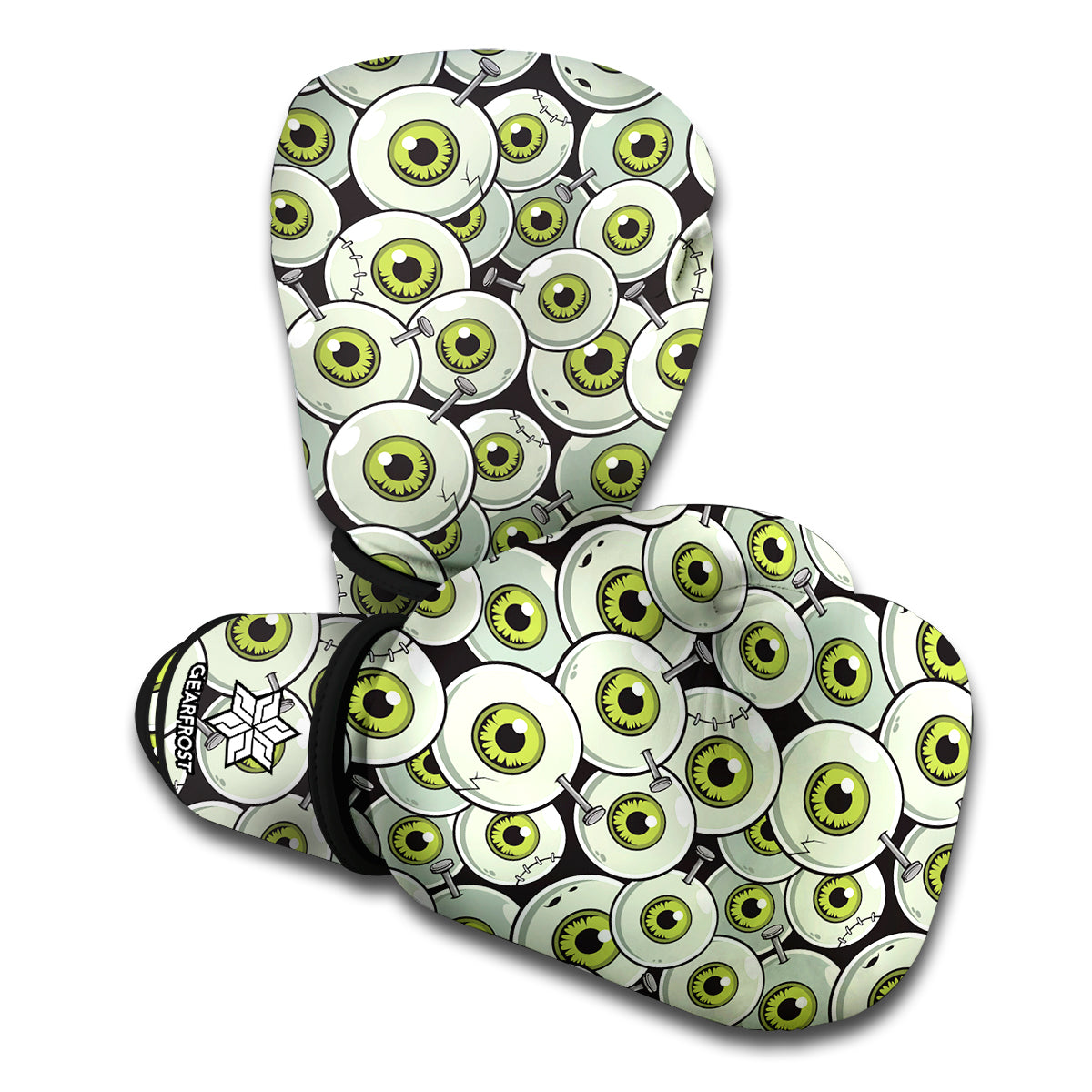 Frankenstein Eyeball Pattern Print Boxing Gloves