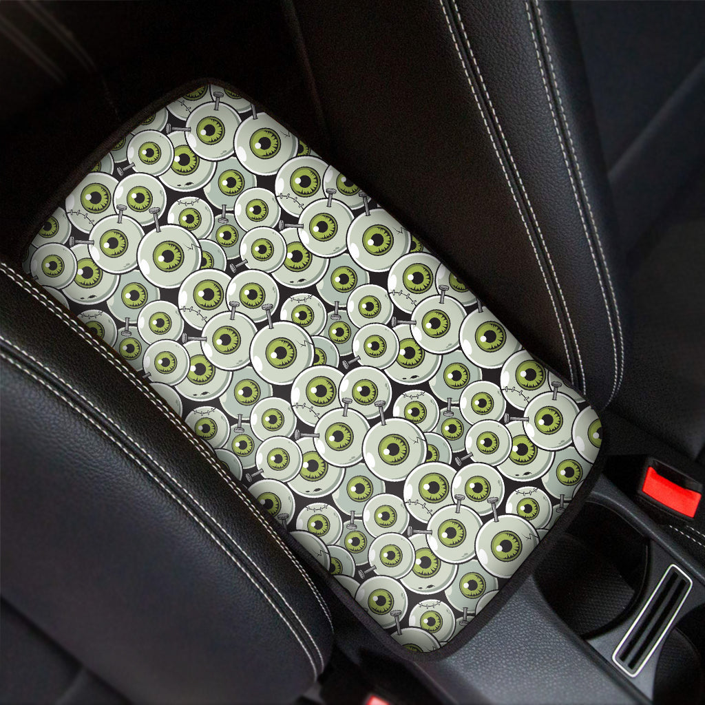 Frankenstein Eyeball Pattern Print Car Center Console Cover