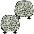Frankenstein Eyeball Pattern Print Car Headrest Covers