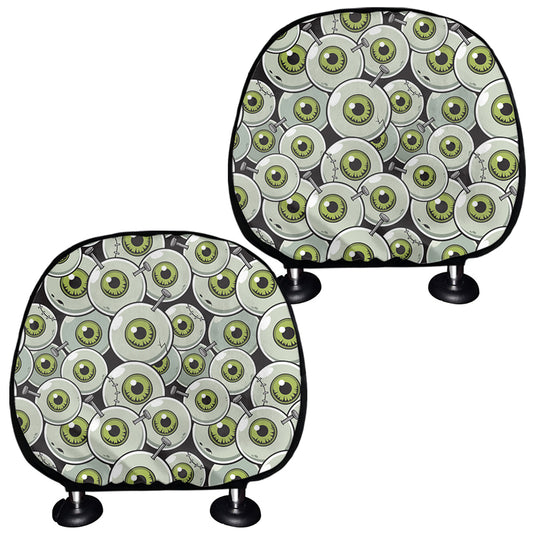 Frankenstein Eyeball Pattern Print Car Headrest Covers