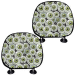 Frankenstein Eyeball Pattern Print Car Headrest Covers