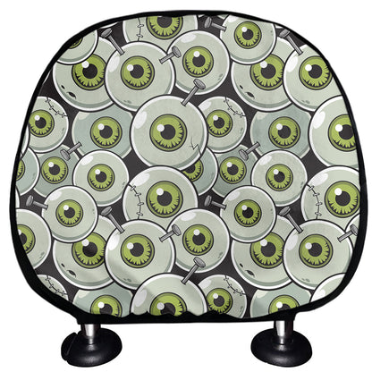 Frankenstein Eyeball Pattern Print Car Headrest Covers