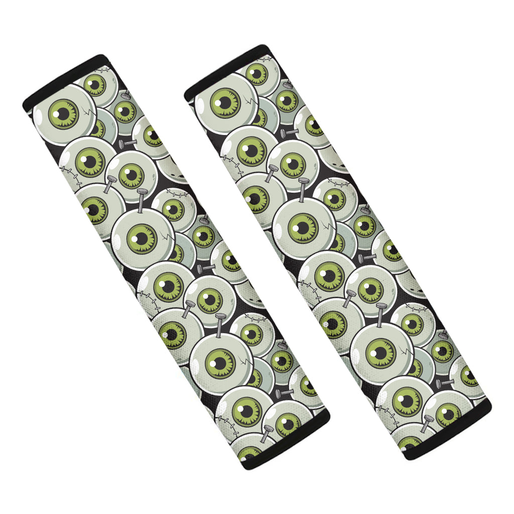 Frankenstein Eyeball Pattern Print Car Seat Belt Covers