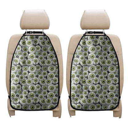 Frankenstein Eyeball Pattern Print Car Seat Organizers