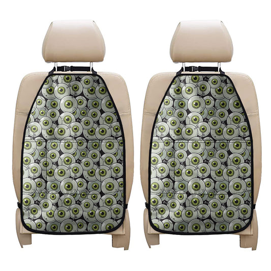 Frankenstein Eyeball Pattern Print Car Seat Organizers
