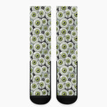 Frankenstein Eyeball Pattern Print Crew Socks