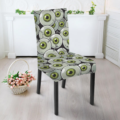 Frankenstein Eyeball Pattern Print Dining Chair Slipcover