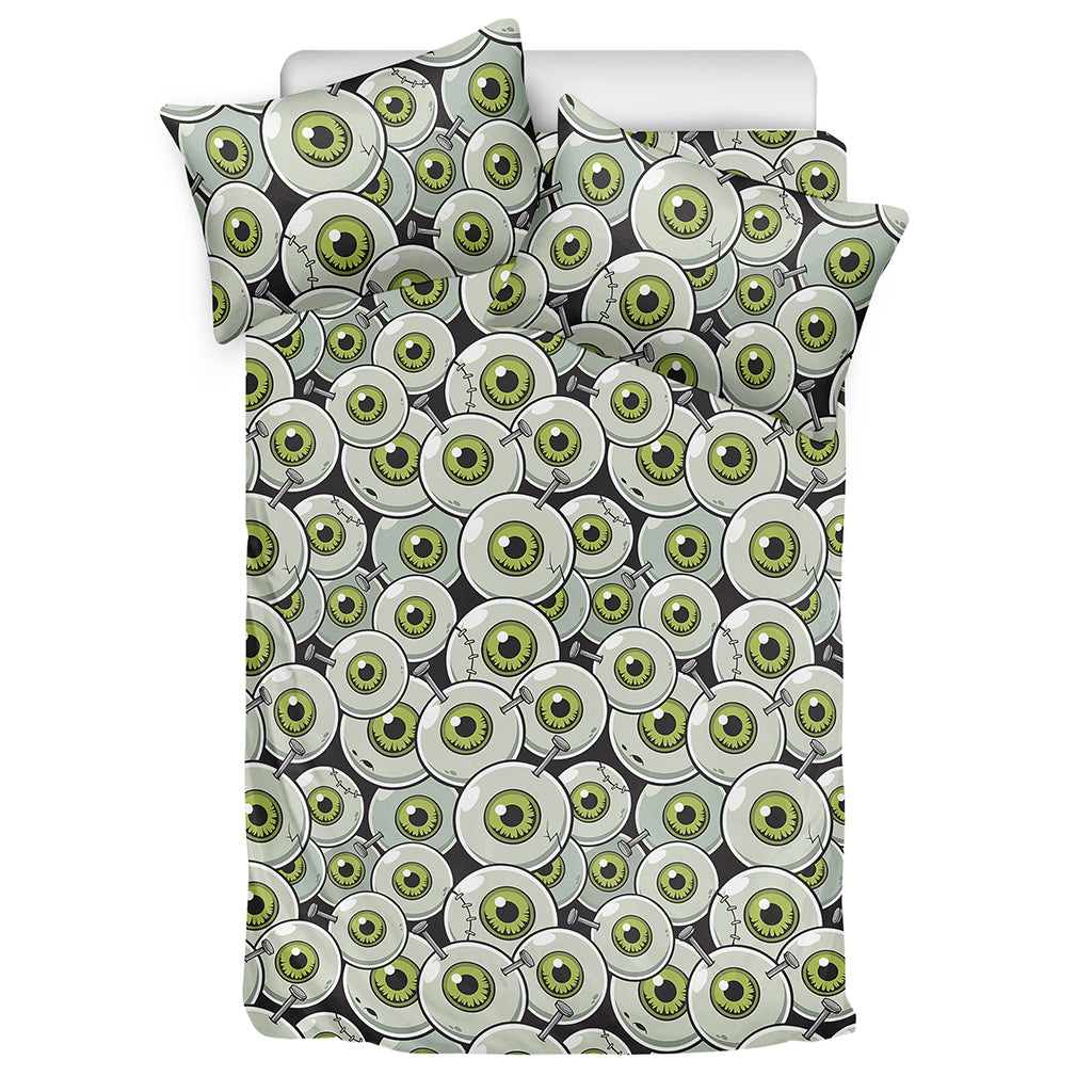Frankenstein Eyeball Pattern Print Duvet Cover Bedding Set
