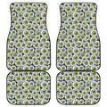 Frankenstein Eyeball Pattern Print Front and Back Car Floor Mats