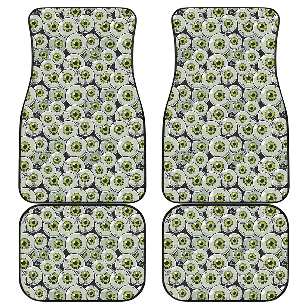 Frankenstein Eyeball Pattern Print Front and Back Car Floor Mats