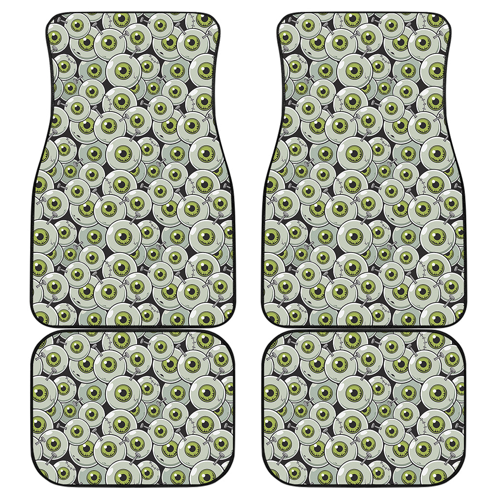 Frankenstein Eyeball Pattern Print Front and Back Car Floor Mats