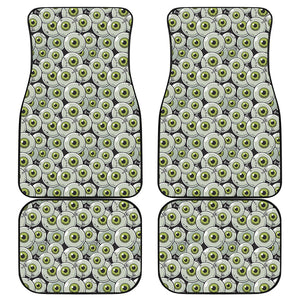 Frankenstein Eyeball Pattern Print Front and Back Car Floor Mats