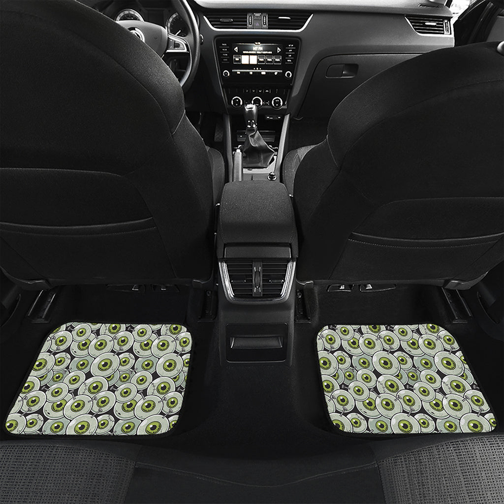 Frankenstein Eyeball Pattern Print Front and Back Car Floor Mats