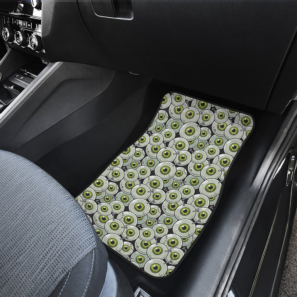 Frankenstein Eyeball Pattern Print Front and Back Car Floor Mats