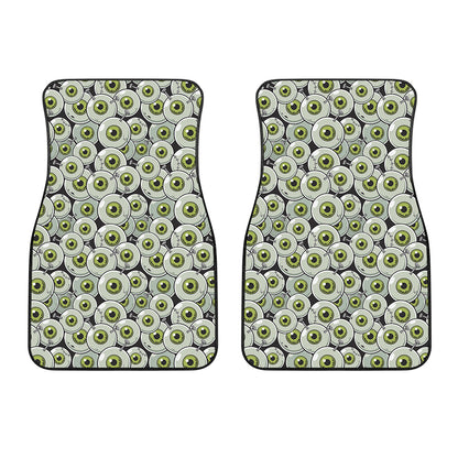 Frankenstein Eyeball Pattern Print Front Car Floor Mats