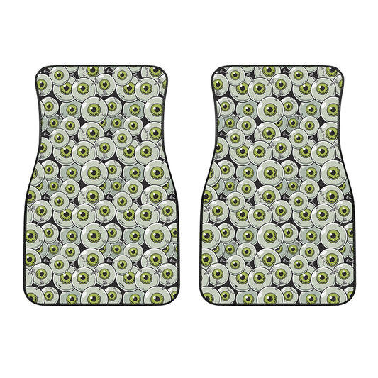 Frankenstein Eyeball Pattern Print Front Car Floor Mats