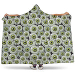 Frankenstein Eyeball Pattern Print Hooded Blanket