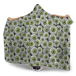 Frankenstein Eyeball Pattern Print Hooded Blanket